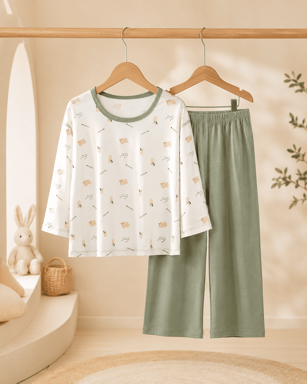 Printed Full-Sleeve Night Suit Set