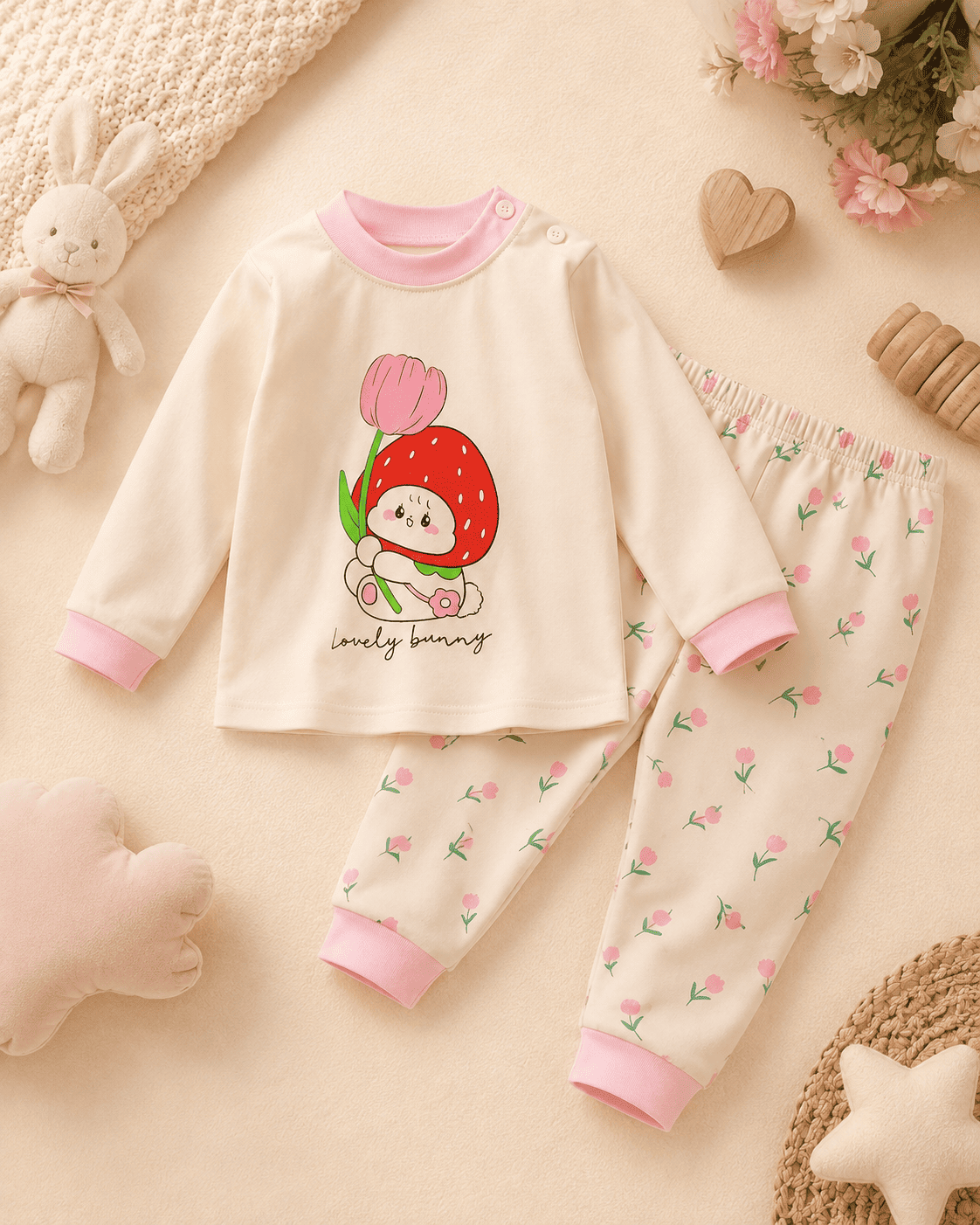 Strawberry Bunny Night Suit