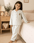 Striped Cartoon Patch Night Suit