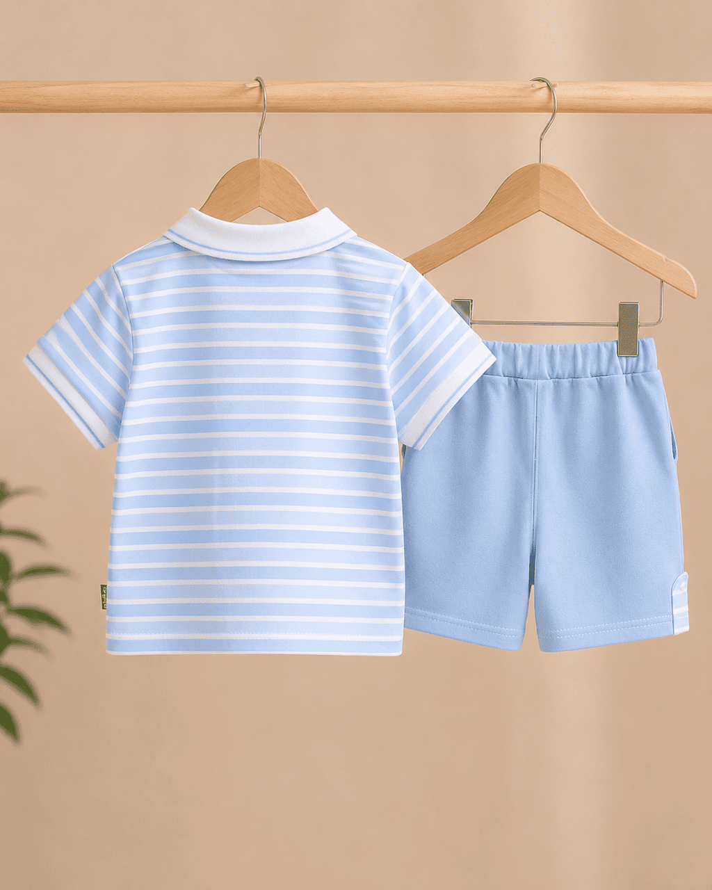 Striped Polo Short Sleeve Set