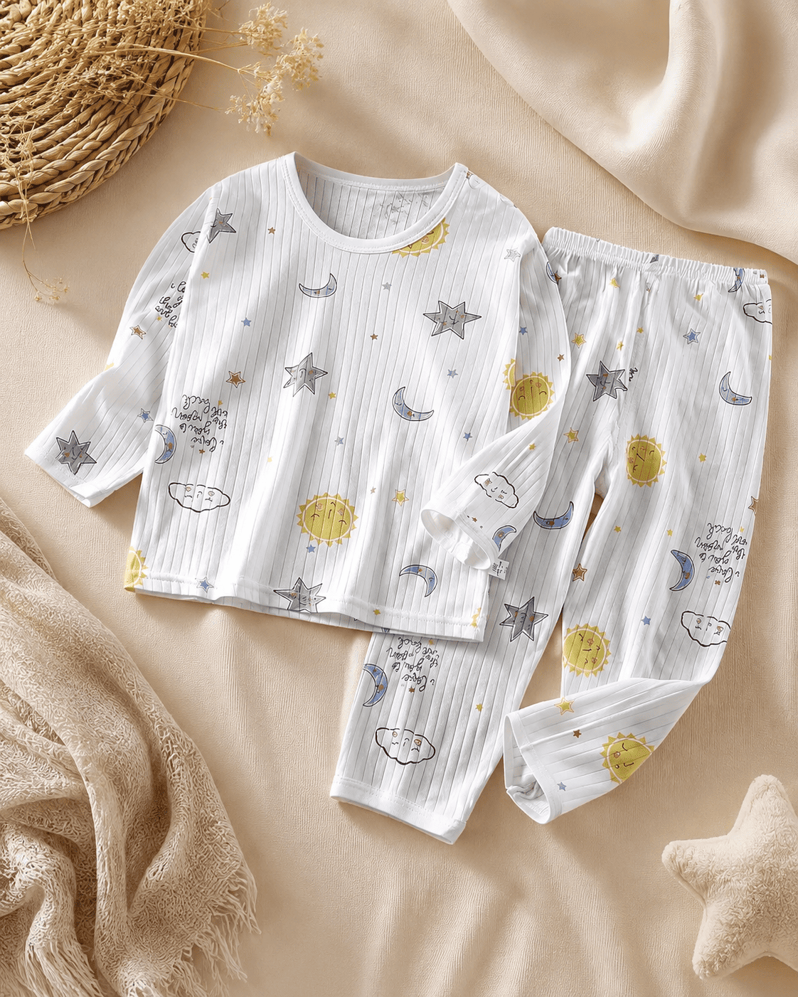 White Sun & Moon Sleepwear