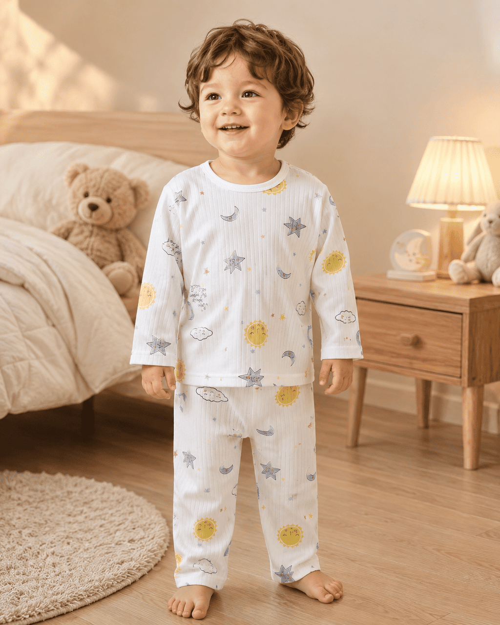 White Sun & Moon Sleepwear