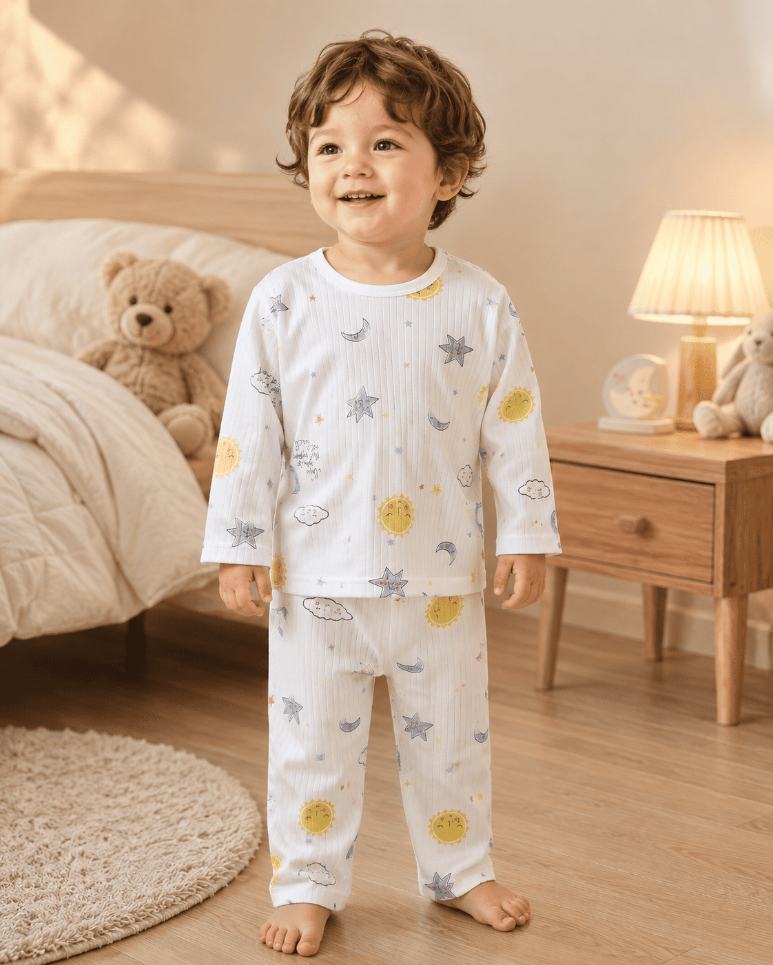 White Sun & Moon Sleepwear