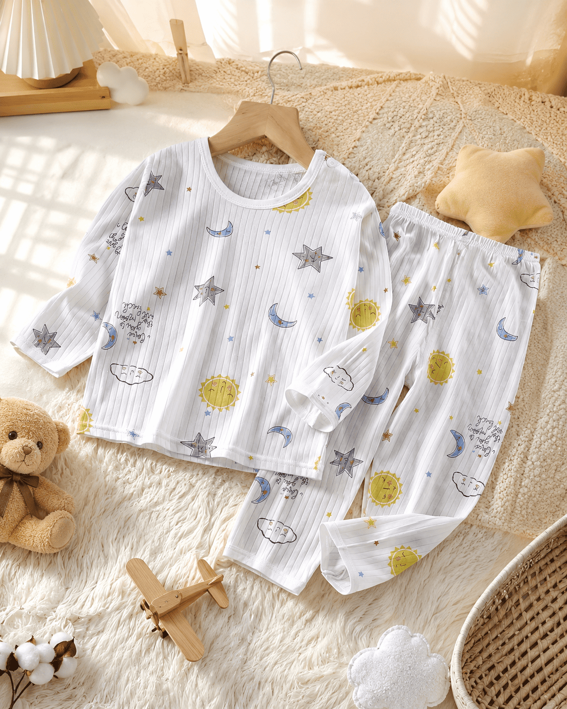 White Sun & Moon Sleepwear