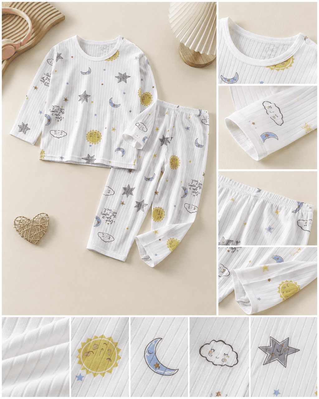 White Sun & Moon Sleepwear