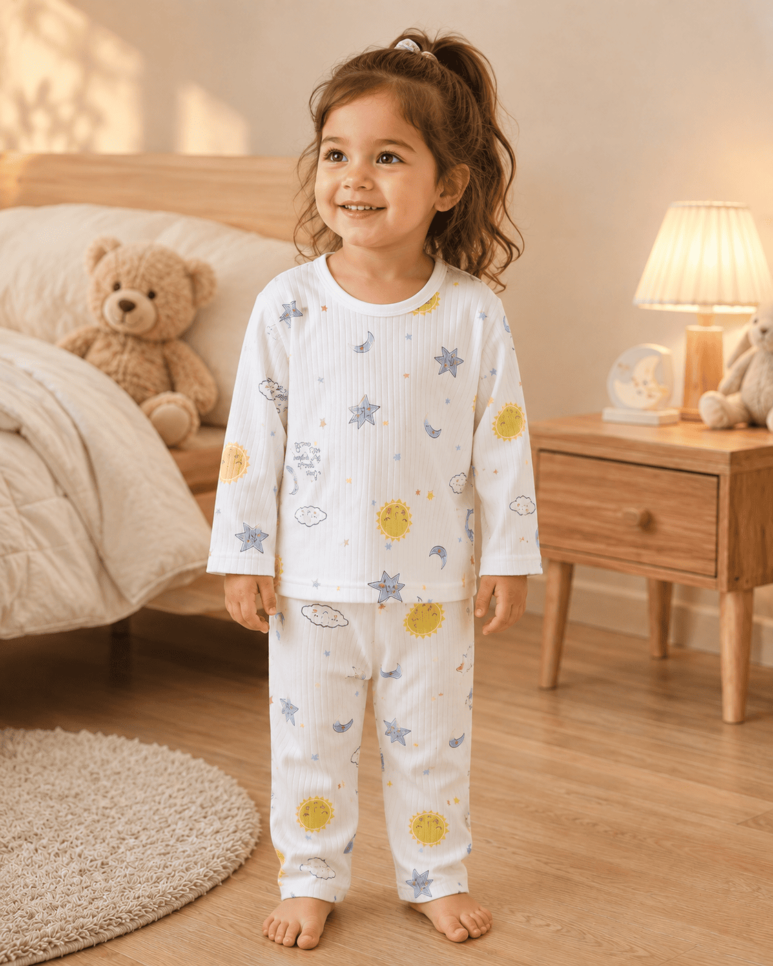 White Sun & Moon Sleepwear