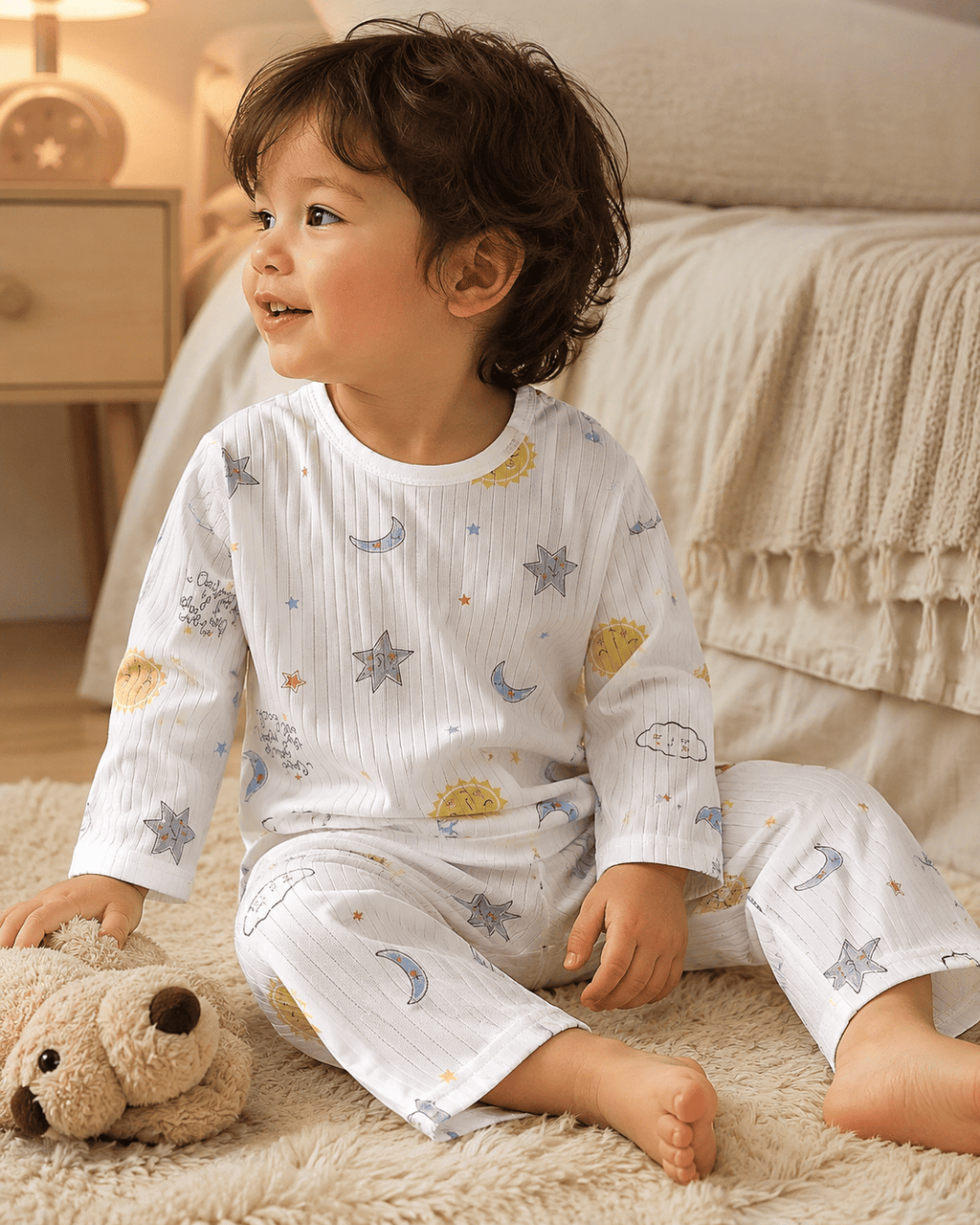 White Sun & Moon Sleepwear